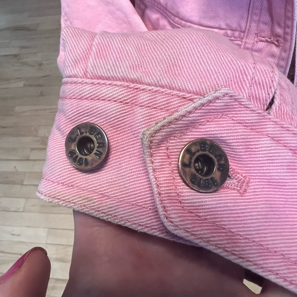 Vintage LL Bean Pretty in Pink button Up Jean Jacket size Small - Picture 8 of 16